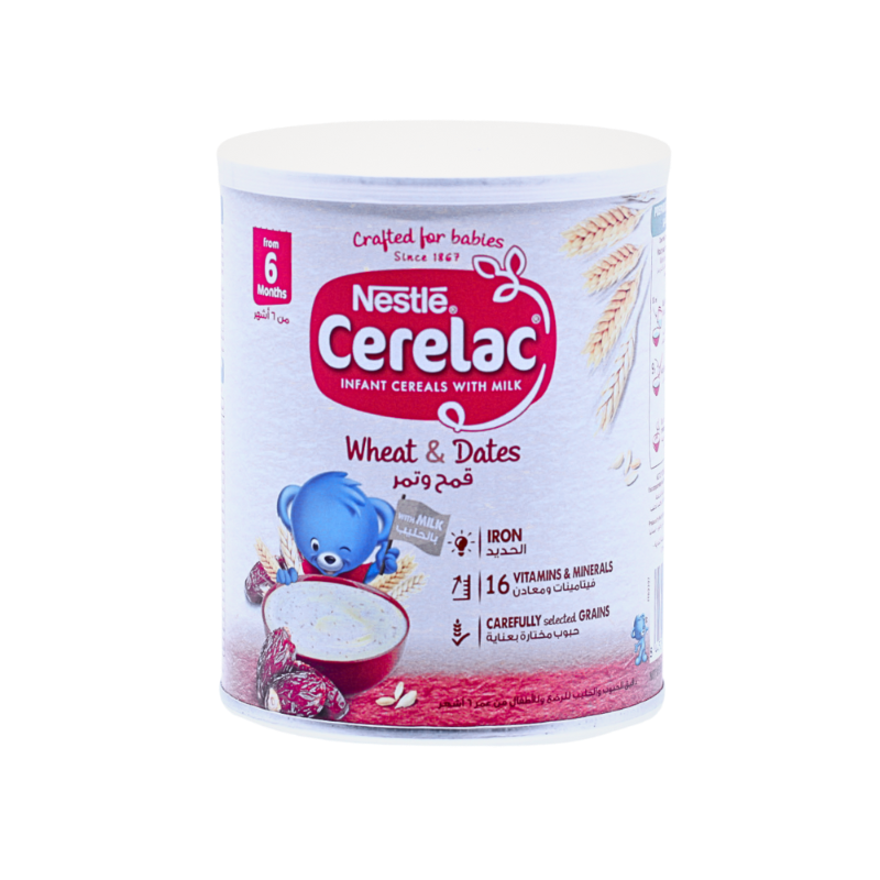 CERELAC WHEAT&DATES W\MILK +6M 400G