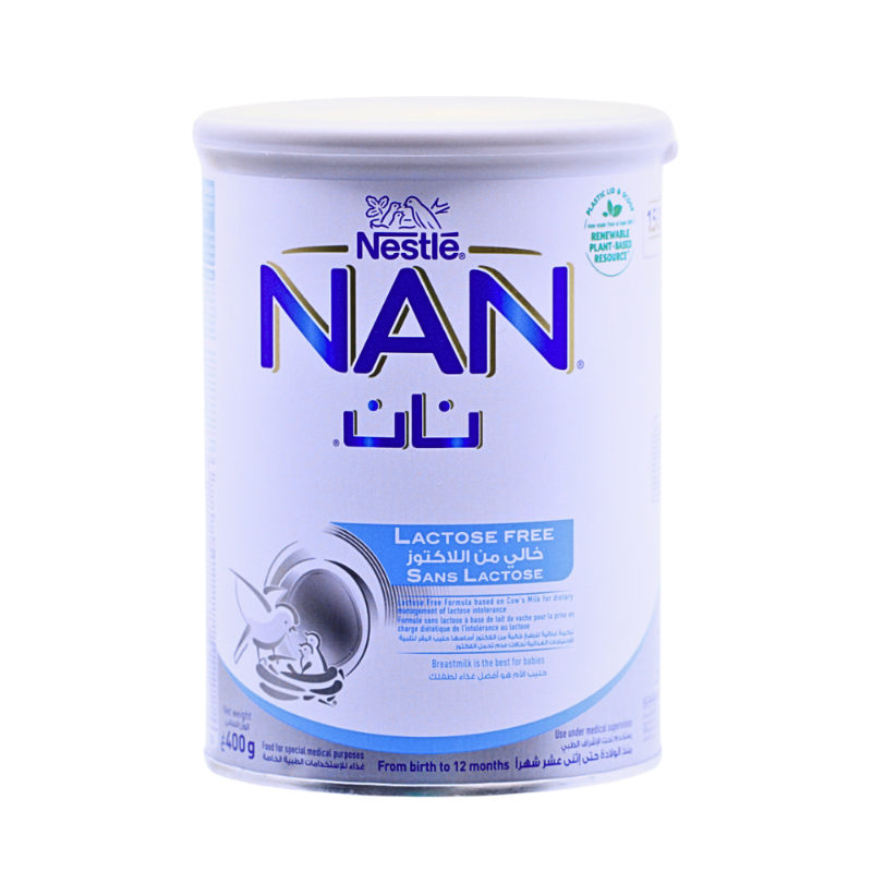 NAN LA MILK LACTOSE FREE 0-12M 400G