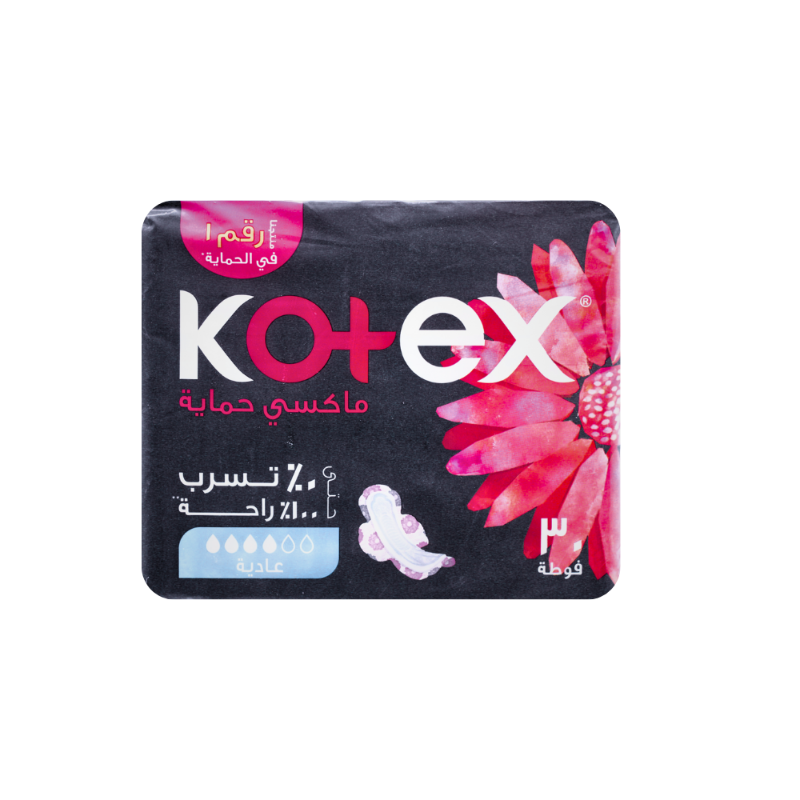 كوتكس فوط نسائية ماكسي صحية عادية بالاجنحة - 30 فوطة