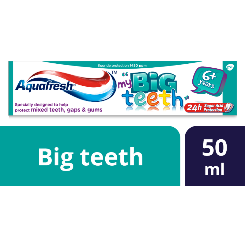 AQUAFRESH T\P KIDS BIG TEETH 6-8Y 50ML
