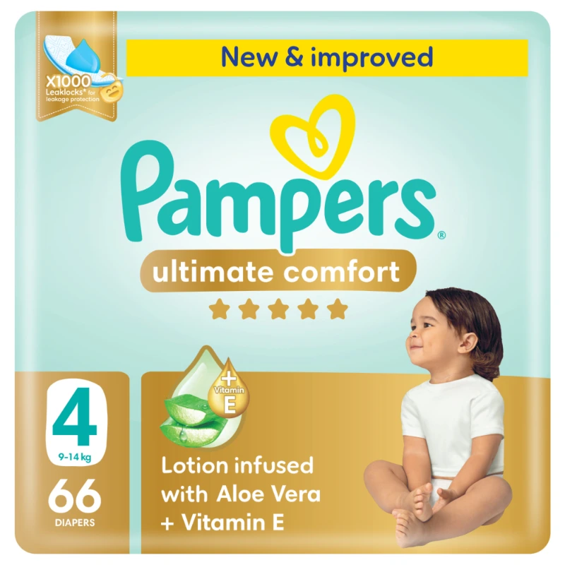 PAMPERS ULTIMATE COMFORT DIA  (4) 9-14KG 66DIA