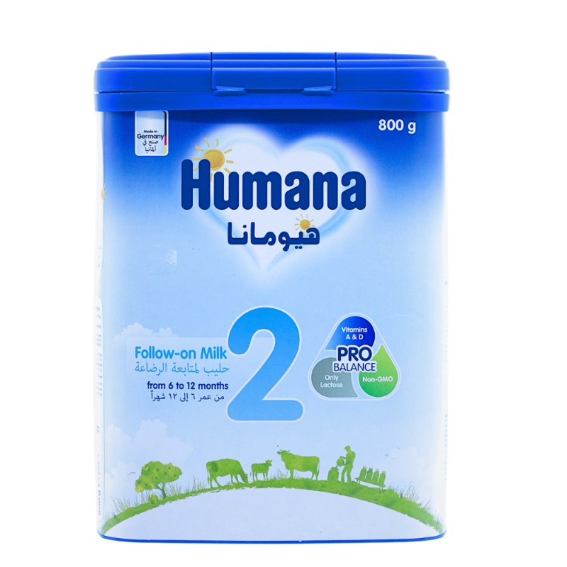 HUMANA 2 FOLLOW ON MILK 6-12M 800G