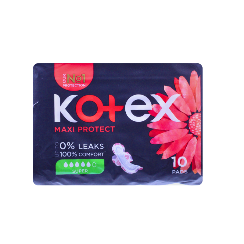 KOTEX PADS MAXI PROTECT SUPER 10PADS null