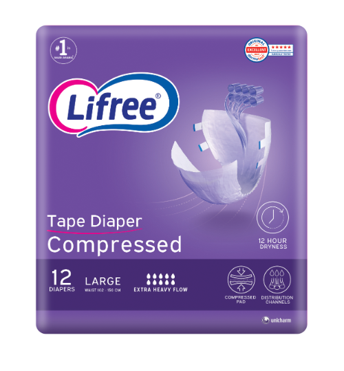 ليفري حفائظ لكبار السن شريط لاصق عالية الامتصاص، مقاس كبير عبوة جامبو??، 12 حفاض