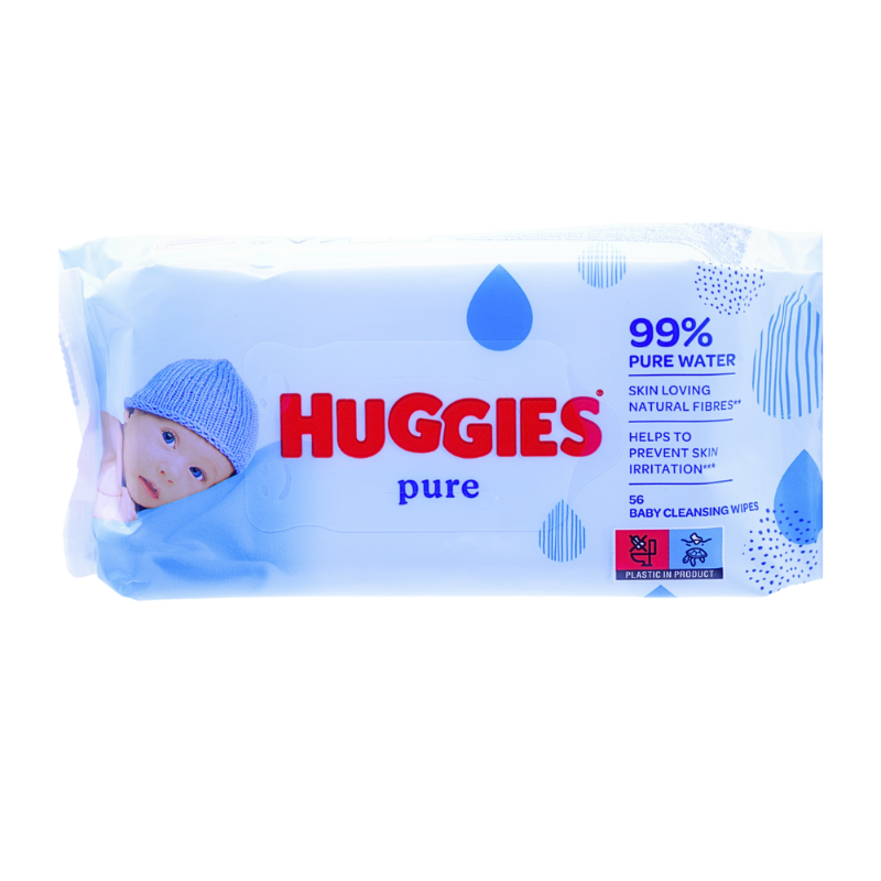 HUGGIES PURE WIPES 99% WATER 56WIPES