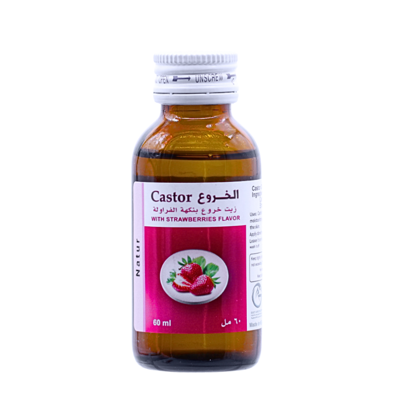 NATUR CASTOR OIL W\STRAWBERRY 60ML