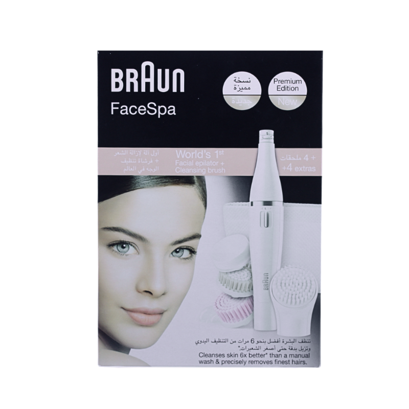 BRAUN FACESPA FACIAL EPILATOR+CLEANSING BRUSH #851
