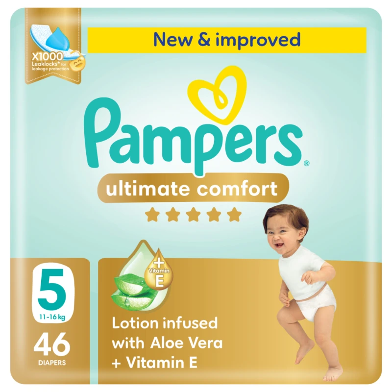 PAMPERS ULTIMATE COMFORT DIA (5) 11-16KG 46DIA PAMPERS ULTIMATE COMFORT DIA (5) 11-16KG 46DIA