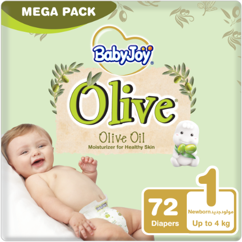 BABYJOY OLIVE DIA (1) NEWBORN 0-4KG 72DIA