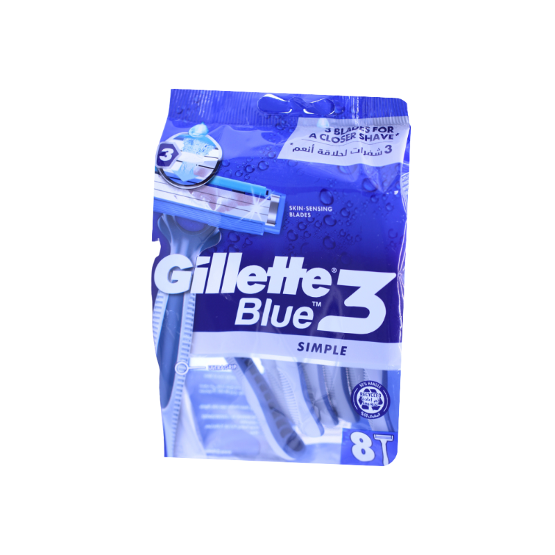 GILLETTE BLUE3 RAZOR SIMPLE 8PCS