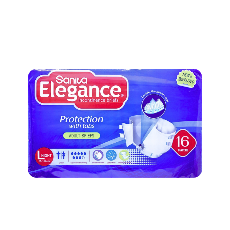 سانيتا اليغنس حفائظ لكبار السن مقاس كبير ليلي - 16 حفاض