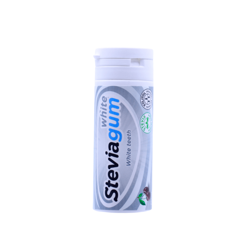 STEVIA GUM CHEWING GUM WHITE TEETH CHERRY 30G