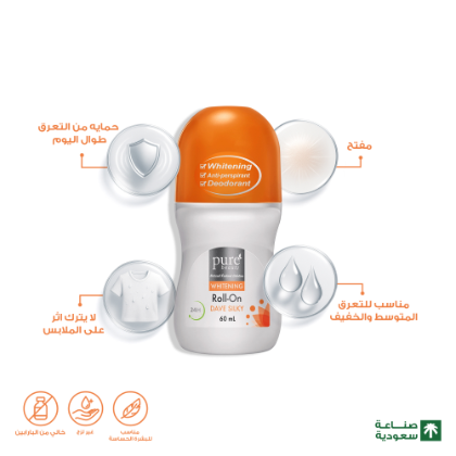 PURE BEAUTY WHITE DEO ROLL DAVE SILKY  60ML