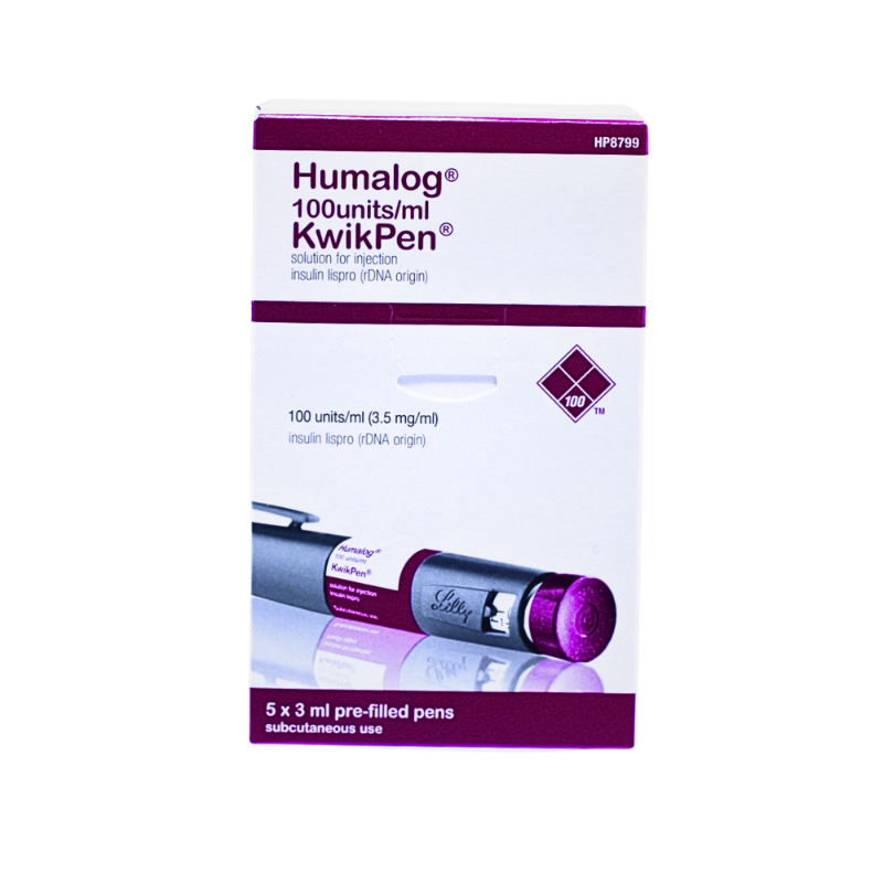 HUMALOG KWIKPEN 100/UNITS/ML 5×3ML/PENFILL @