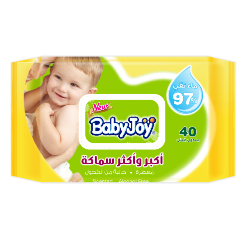 بيبي جوي سميكة ومعطرة، 40 منديل مبلَّل