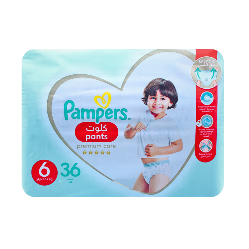Pampers Premium Care Pants, Size 6, Extra Large, 16+ Kg, 36 Diapers