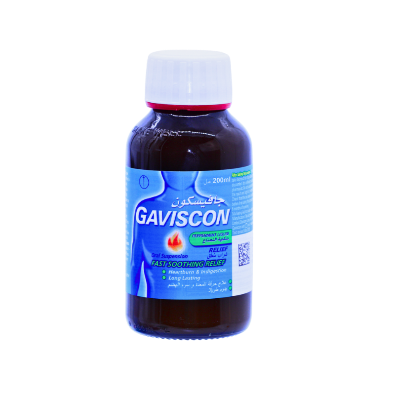 GAVISCON FAST SOOTHING PEPPERMINT SUSP 200ML