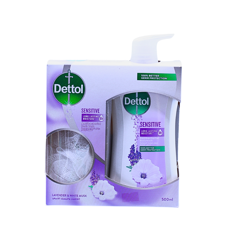 DETTOL SH GEL SEN 500ML + PUFF null