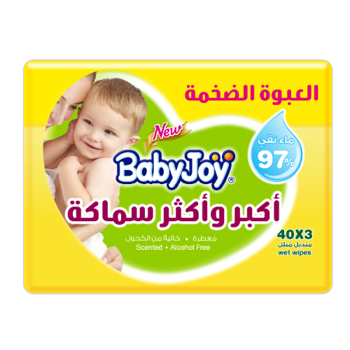 بيبي جوي سميكة ومعطرة، العبوة الضخمة، 120 منديل مبلَّل