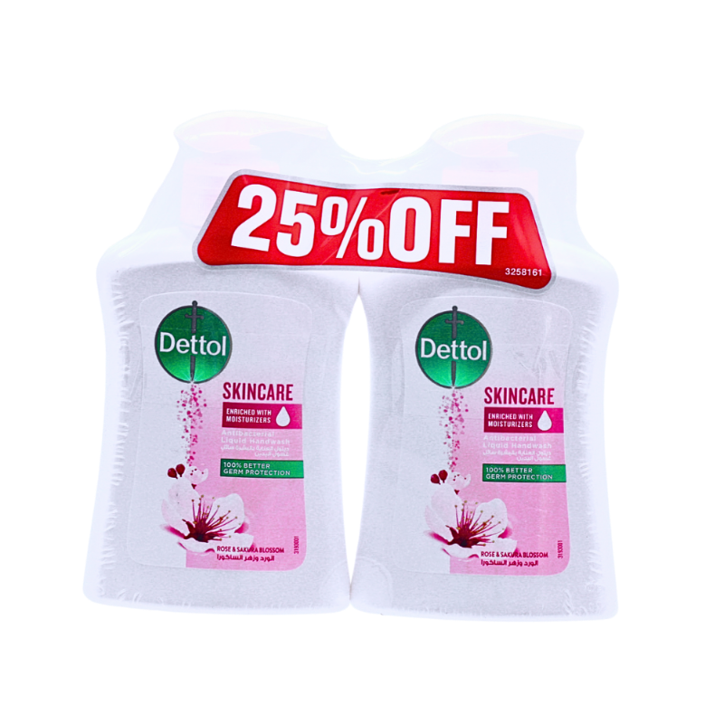 DETTOL H\W SKINCARE 200ML 1+1 25%