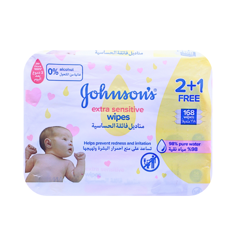جونسون مناديل حساسة للغاية 1+2