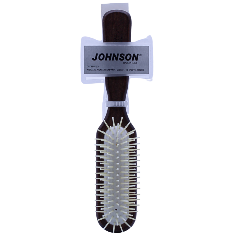 JOHNSON HAIR BRUSH M  WOOD DARK BROWN 117-2