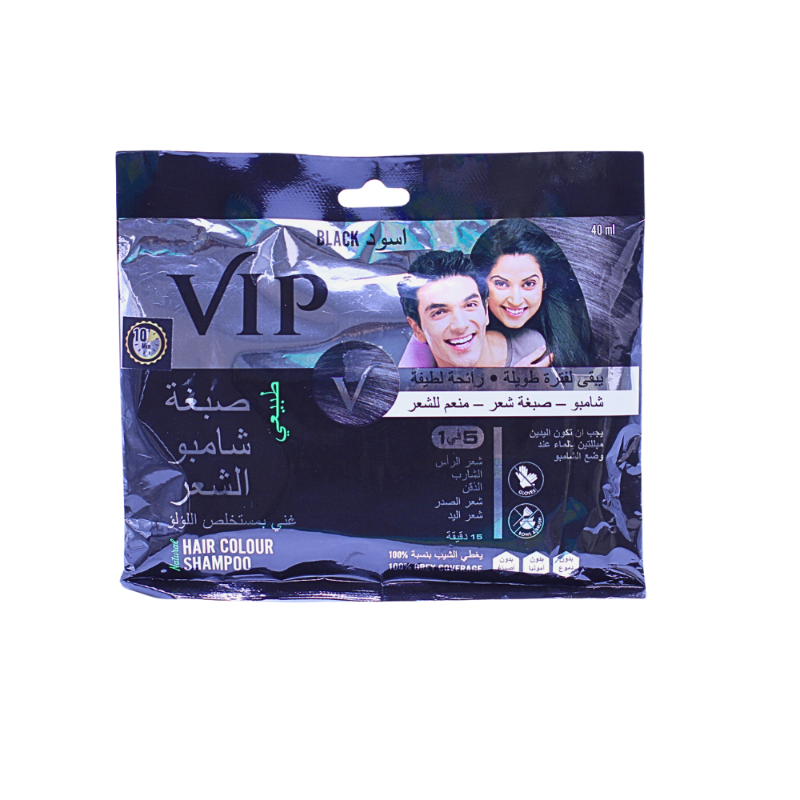 في اي بي شامبو بصبغة شعر 5في1 اسود 40مل