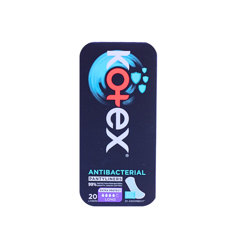 KOTEX PANTYLINERS ANTI-BAC LONG 20PCS null