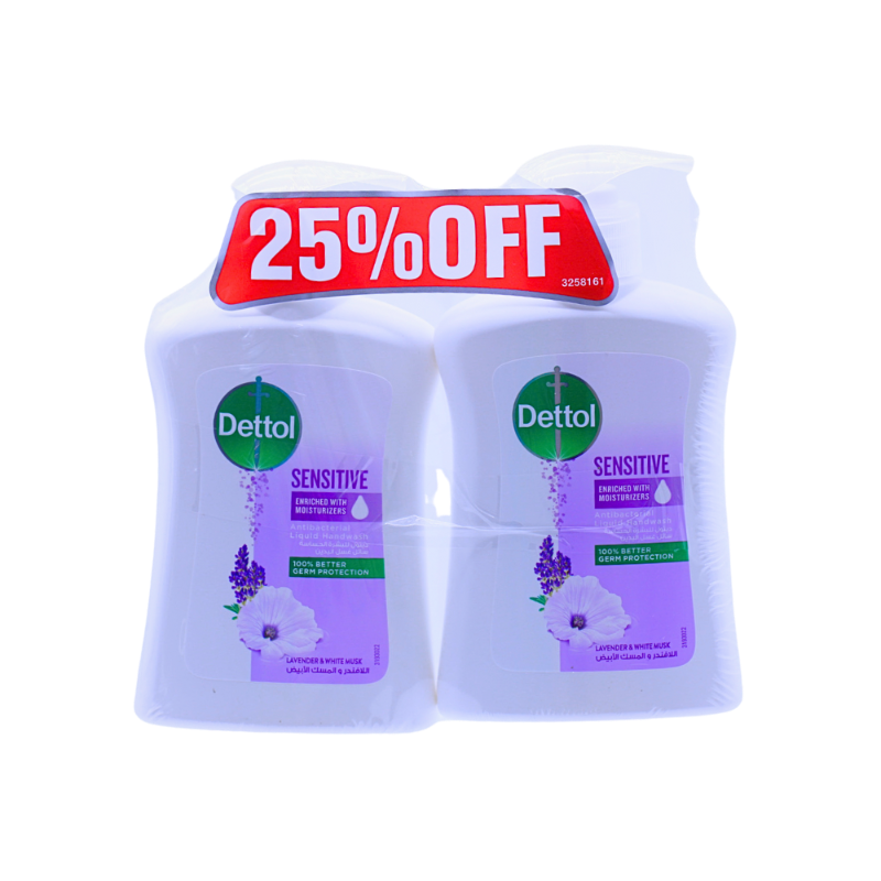 DETTOL H\W SENSITIVE 200ML 1+1 25%