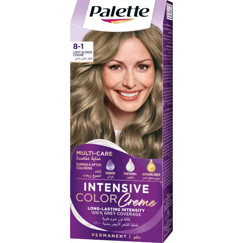 PALETTE INTENSIVE CREME LIGHT BLONDE CENDRE 8-1