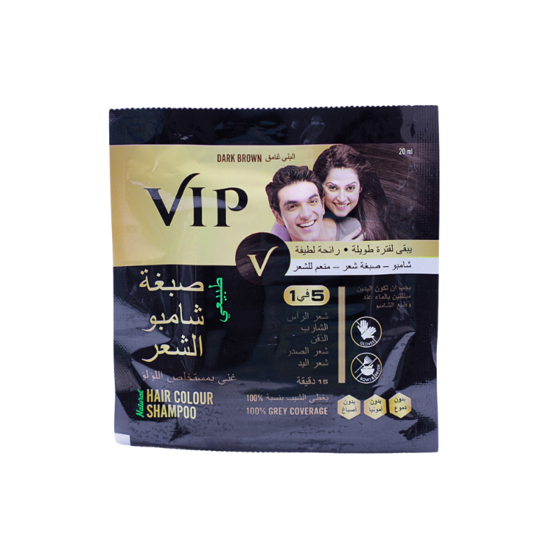 في اي بي شامبو بصبغة شعر 5في1 بني غامق 20مل