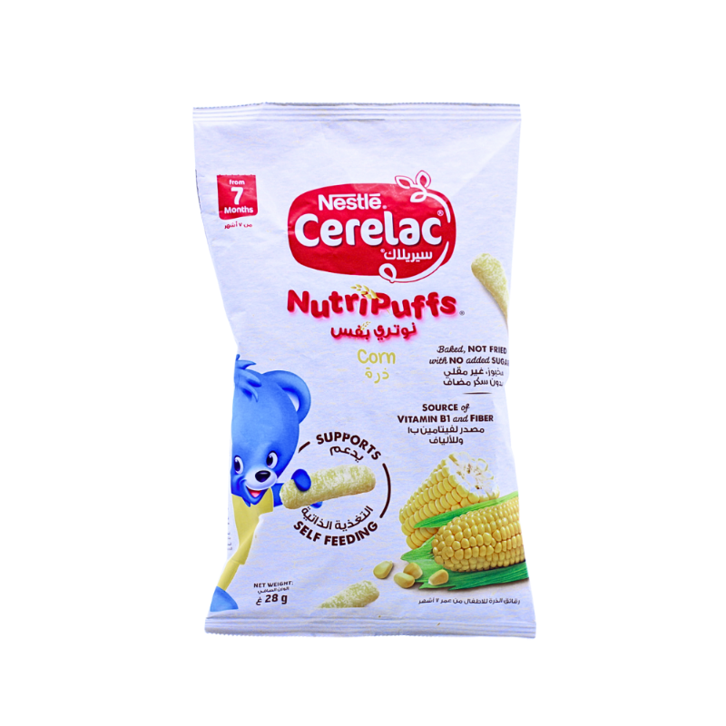 CERELAC NUTRIPUFFS CORN +7M 28G