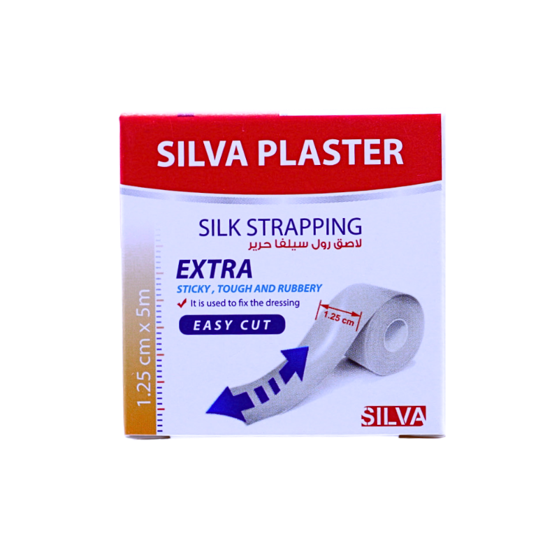SILVA PLASTER SILK STRAPPING EASY CUT 1.25CM×5M null
