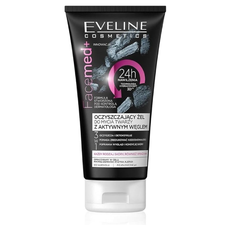 Eveline Facemed Carbon Face Wash Gel 150Ml