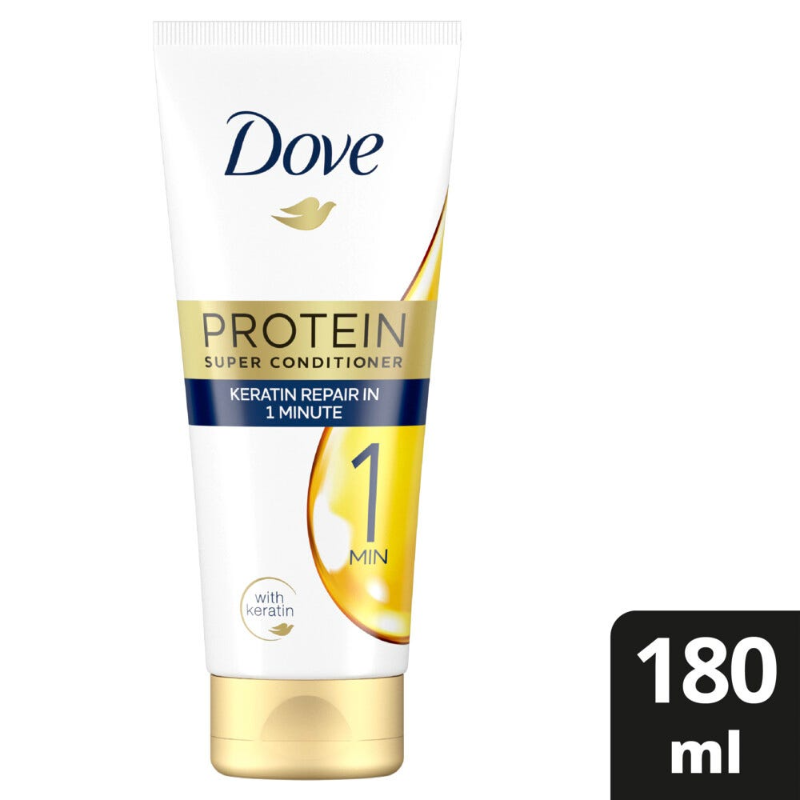 DOVE SUPER COND PROTEIN 1MIN W\KERATIN 180ML
