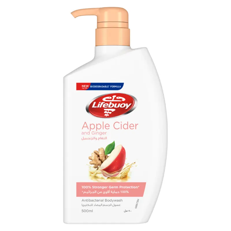 LIFEBUOY B\W APPLE CIDER&GINGER 500ML lifebuoy b\w apple cider&ginger 500ml| almujtama pharmacy