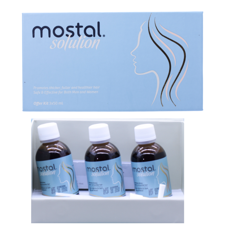موستال محلول للرجال والنساء لشعر اقوى 3×50مل