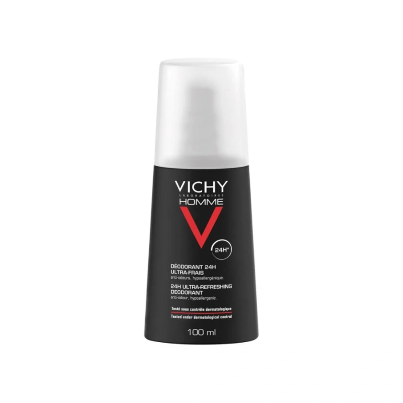 VICHY HOMME 24 HR ULTRA-REFRESHING DEODORANT100ML