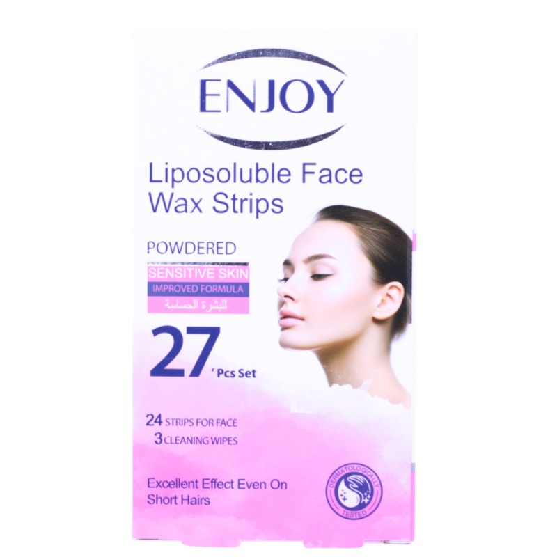 انجوي شرائح شمع للوجه بودرة27حبة 24شريحة+3مناديل