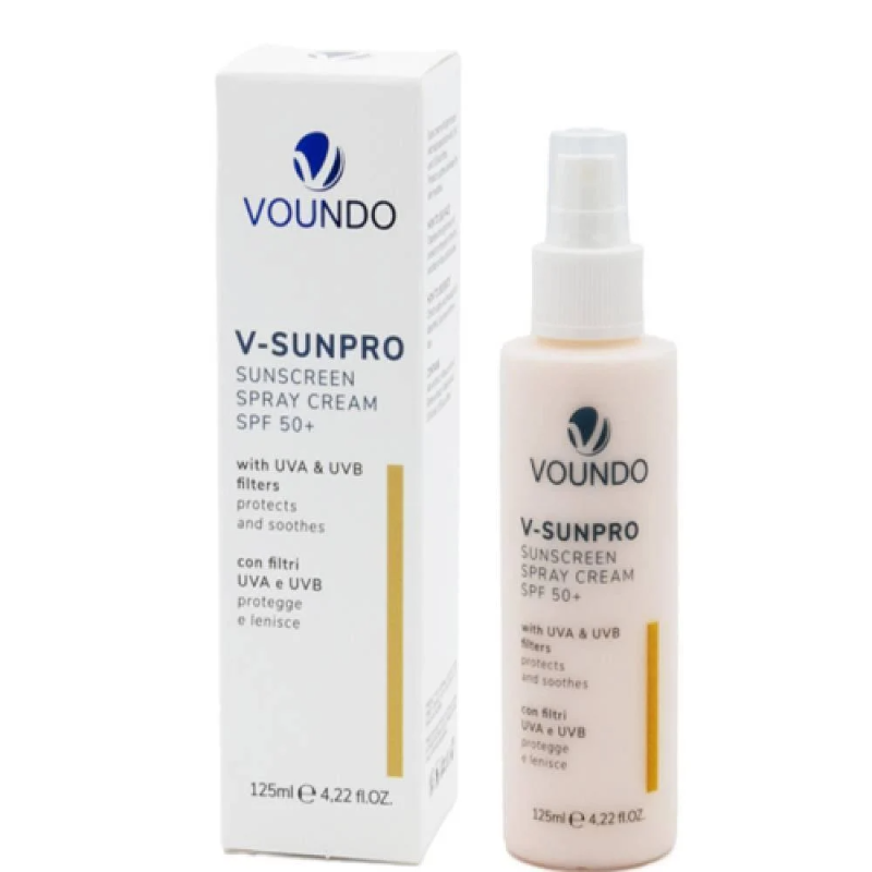 VUNDO V-SUNPRO SPRAY CREAM SUNSCREEN 50SPF 125ML