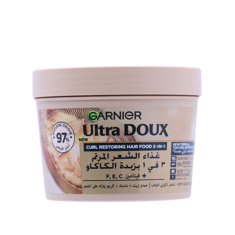 غارنييه الترا دو ماسك غذاء الشعر المرمم 3في1 390مل