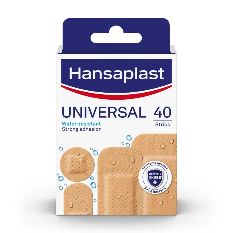 hansplast bandage universal water-resistant 40pcs| almujtama pharmacy