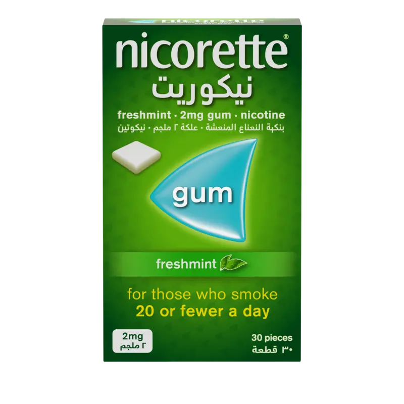نيكوريت علك 2 مج 30 حبة نيكوريت علك 2 مج 30 حبة