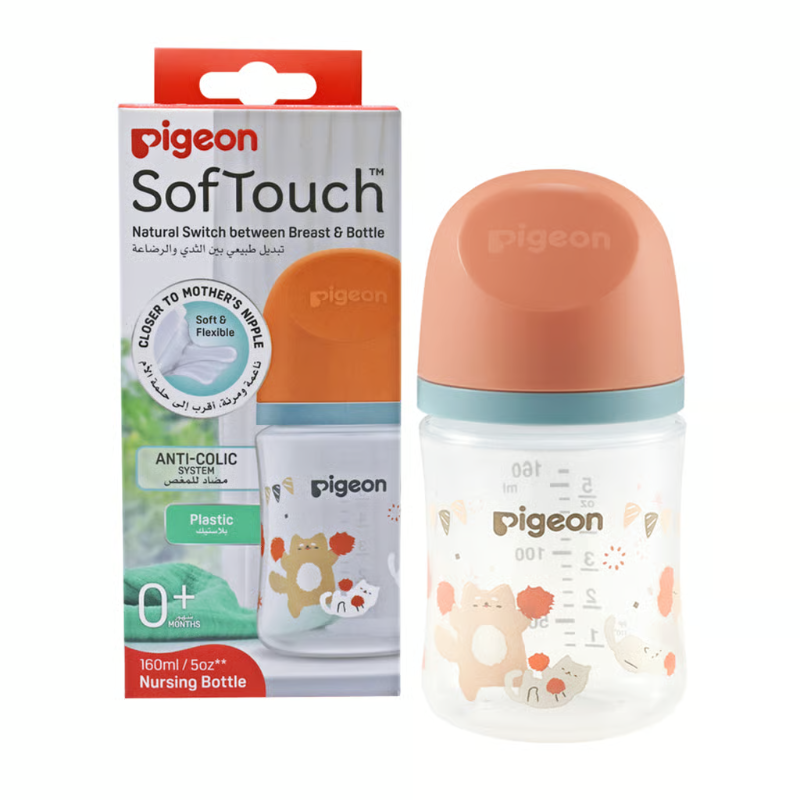 PIGEON SOFTOUCH BPP NURSING BOTTLE PP 160ML CAT