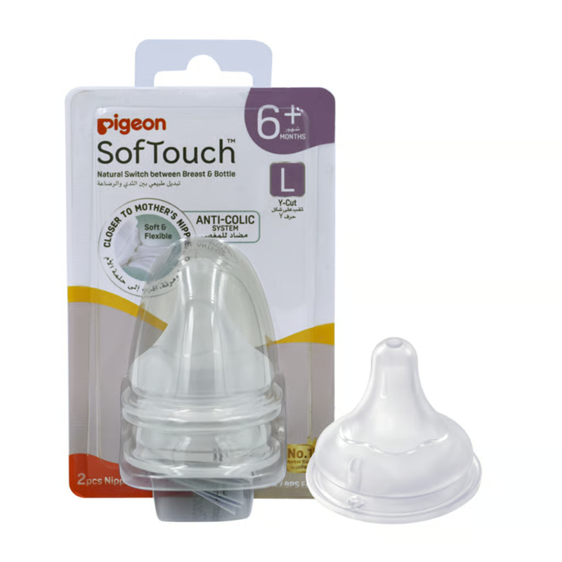 PIGEON SOFTOUCH WN3 NIPPLE 2PCS BLISTER PACK L