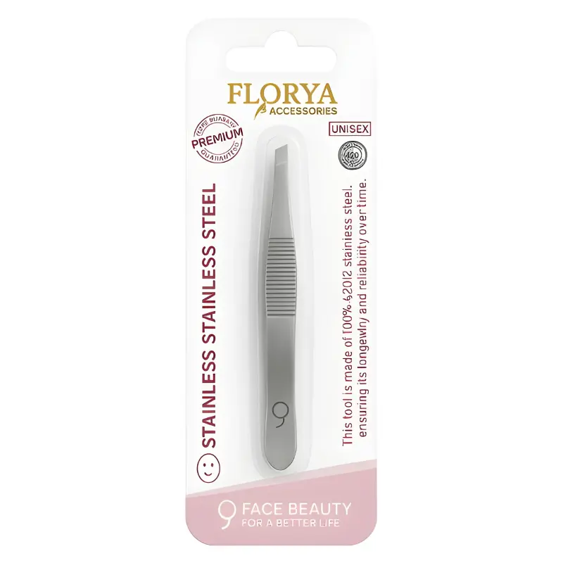FLORYA STAINLESS STEEL TWEEZERS florya stainless steel tweezers| almujtama pharmacy