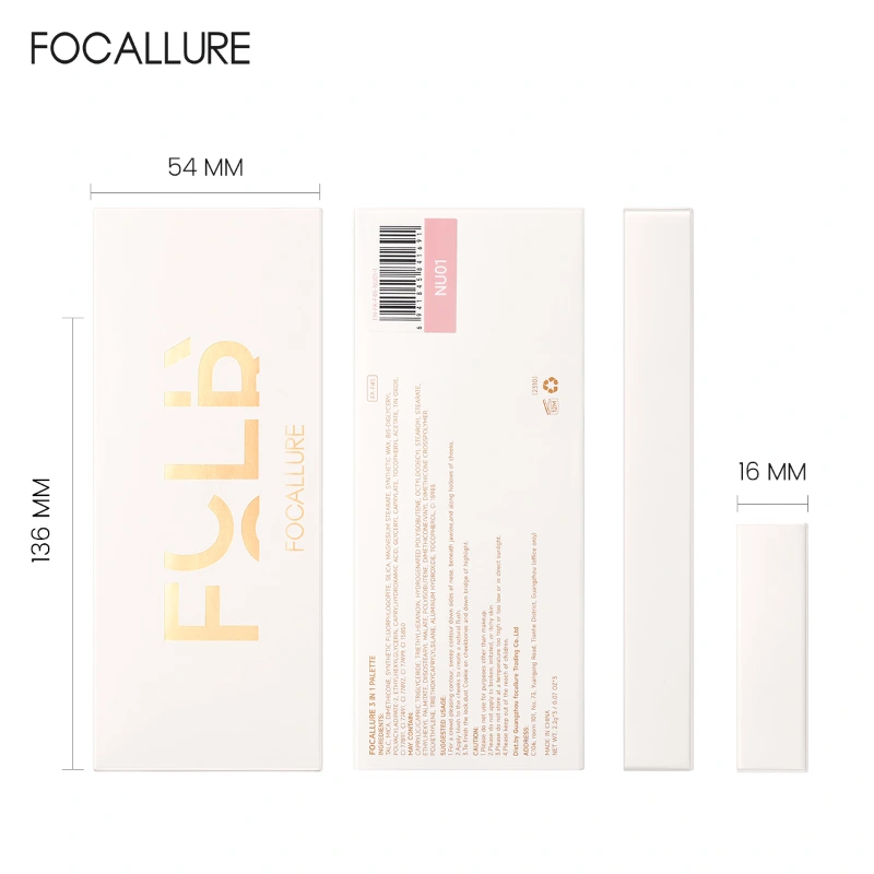 FOCALLURE 3 IN 1 PALETTE "FLIP" FA-F45 #PP01