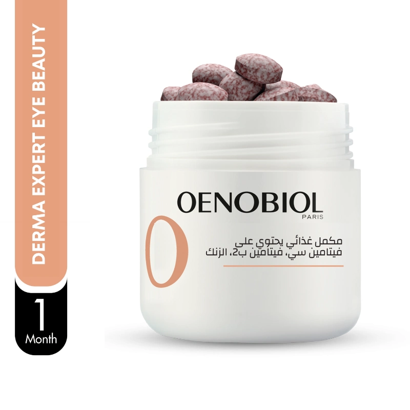 OENOBIOL DERMA EXPERT EYES CONTOUR 60 TABS Oenobiol Vitamin C,Vitamin B2,Zinc eyes contour 60 Tabs| almujtama pharmacy