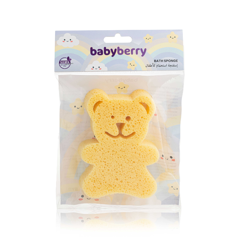 BABYBERRY BATH SPONGE TEDDY BEAR