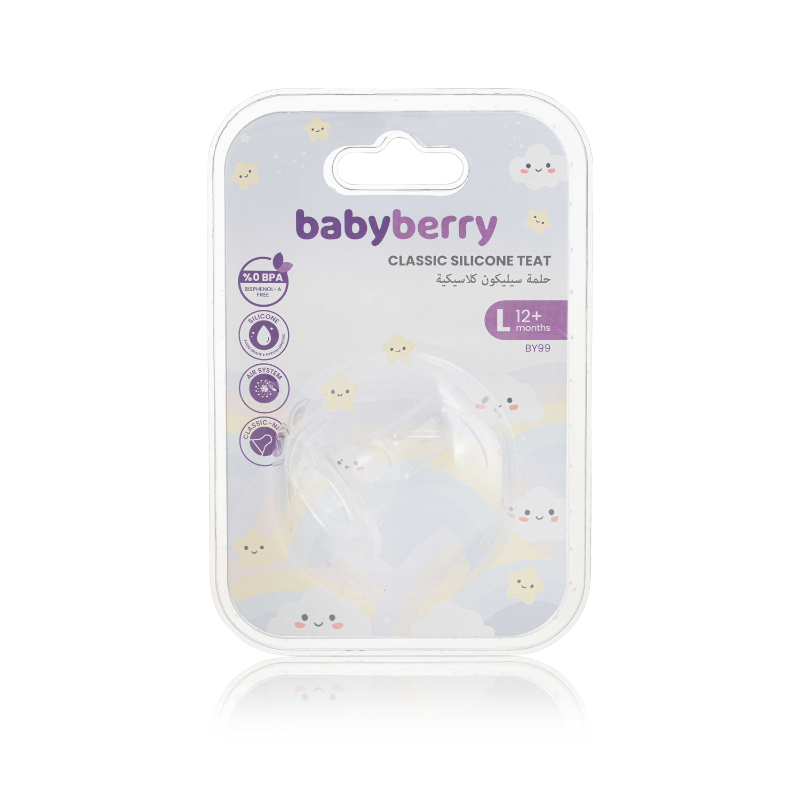 BABYBERRY CLASSIC SILCE TEAT SIZE L +12M BABYBERRY CLASSIC SILCE TEAT SIZE L +12M